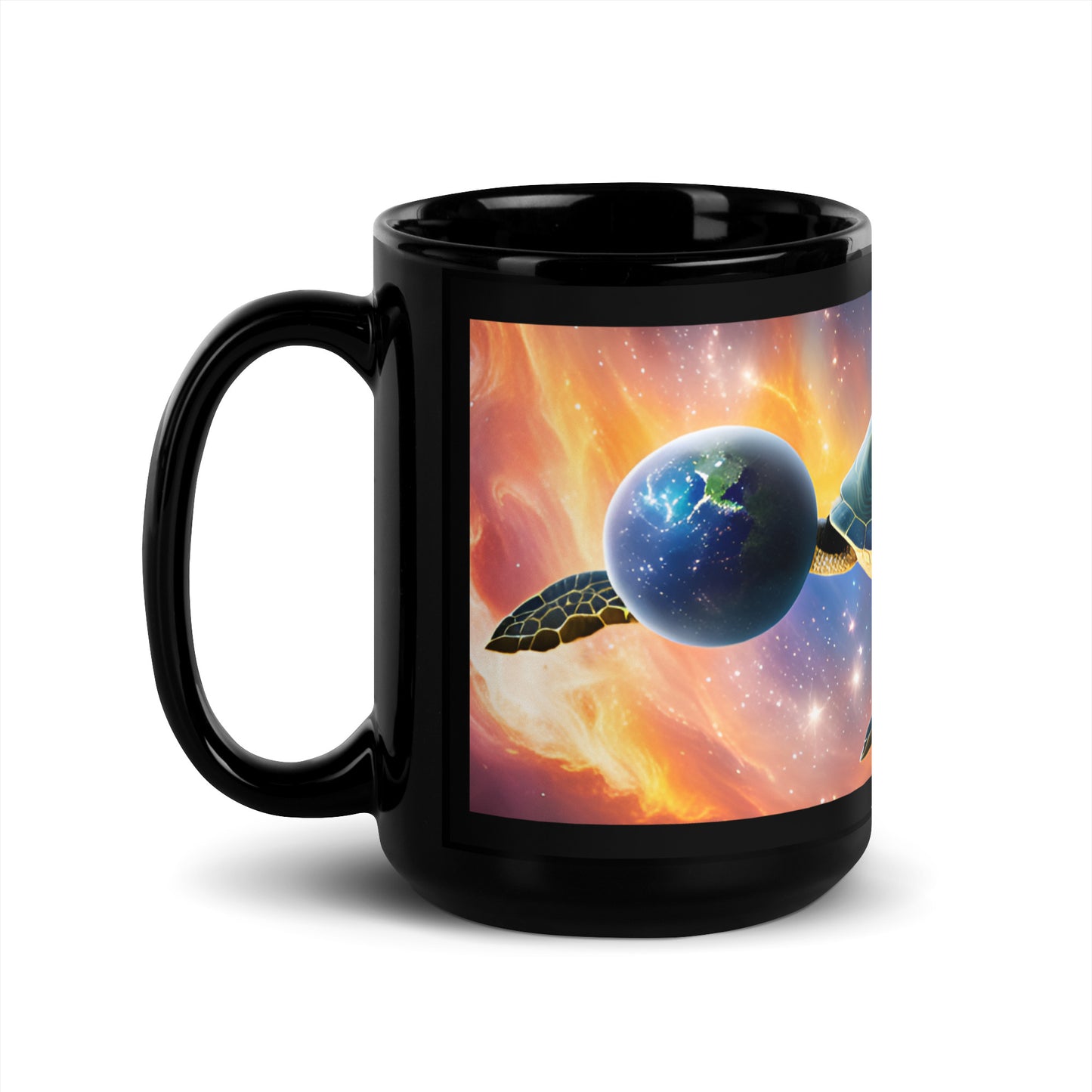 Turtle Black Glossy Mug